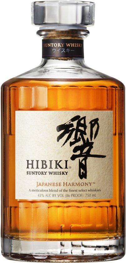 Suntory Whisky Hibiki op fsom. Japanese Harmony. Blend.