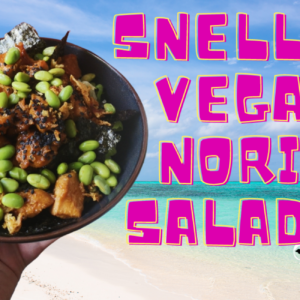 vega nori salade met krokante schnitzel door kim voor het fsom receptenboek