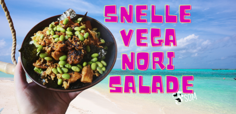 vega nori salade met krokante schnitzel door kim voor het fsom receptenboek