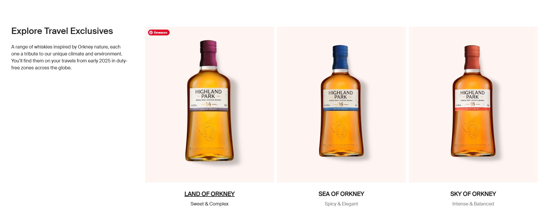 Highland PArk travel whisky's